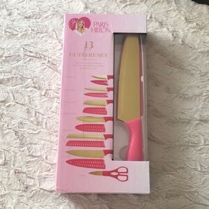 Paris Hilton Pink and Gold 13 pc Cutlery Knife Set